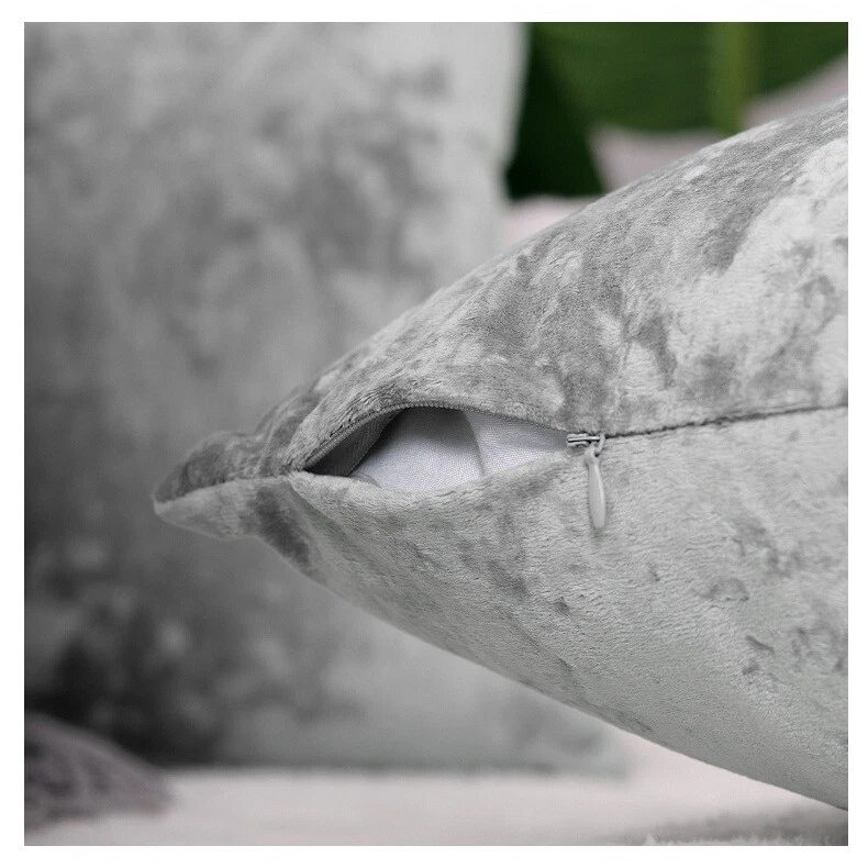 Luxury Crushed Velvet Cushion Cover Throw Pillow Cases Decor 16" 18" 20" 22" 24" - Image 2 of 4