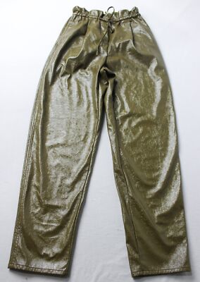 Wilfred Women's Aritzia Jive Tie-waist Faux-Leather Pants LC7 Olive Size XS