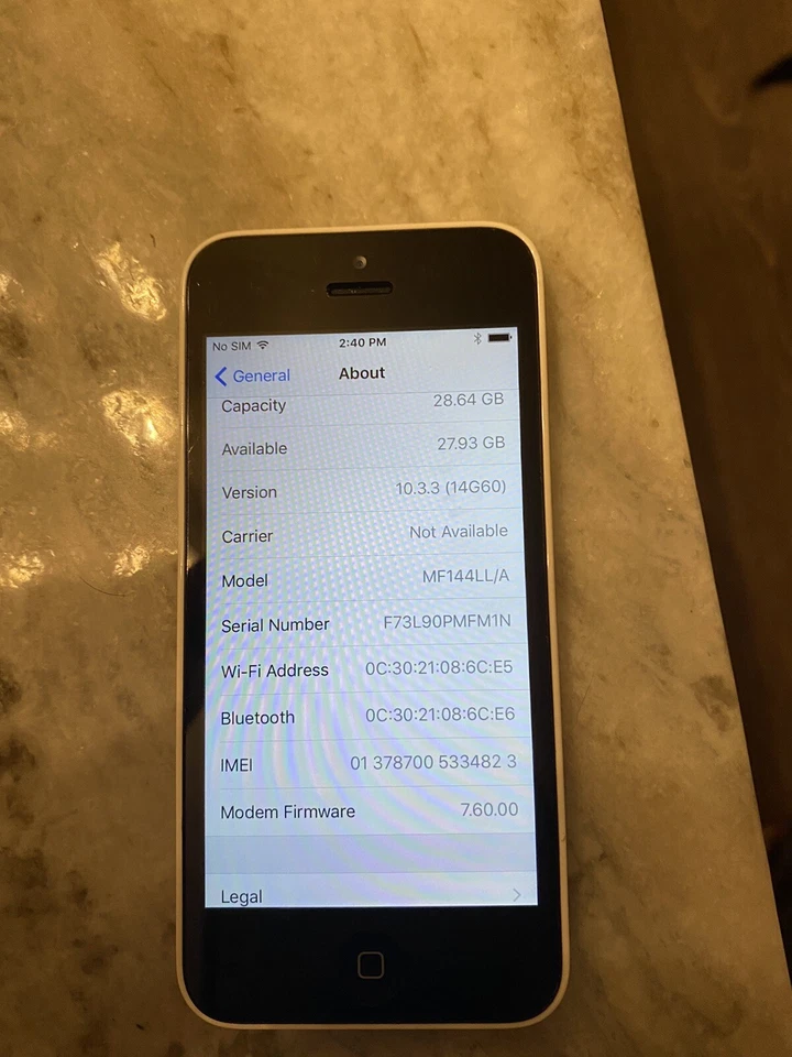 Apple iPhone 5c - 32GB - White (Unlocked) A1456 (CDMA + GSM) - Image 4 of 4