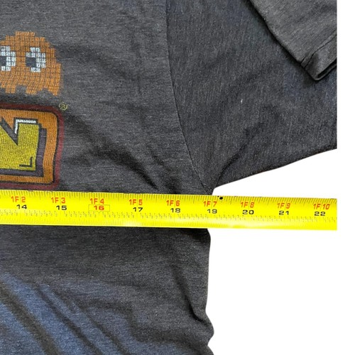 Pac-Man Vintage Licensed Graphic T-Shirt - Medium- Gray-Unisex-Cotton Poly Blend - Picture 7 of 9