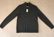 NWT Abercombie & Fitch Textured Green 1/4 Zip Sweater Size Small