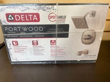 Delta Portwood 1 Handle Tub  Shower Faucet Kit Brushed Nickel 144770-SP