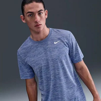 NIKE MENS DRI-FIT LEGEND VENEER T SHIRT BLUE SIZE LARGE NWT $35 FQ3808-411