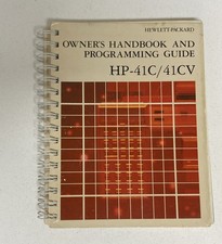 Manual For HP 41C CV calculator: handbook and programming guide