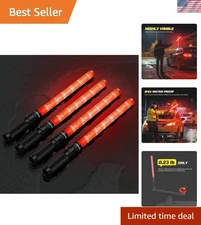 Traffic Wand LED Safety Baton 4 Pack 21 Inch Flashing Modes for Traffic Control