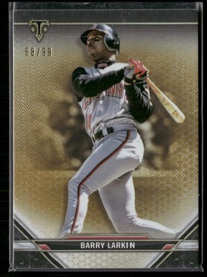 2021 Topps Triple Threads #52 Barry Larkin Gold SN #/99