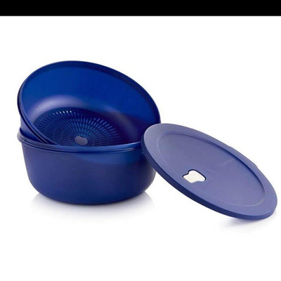 Tupperware Round Bowl Set 3 Pieces 16 cup/3.8 liter with a Colander  