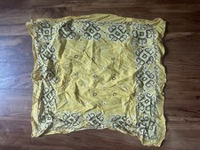 Vintage Fast Color Cotton RN 13960 Yellow Bandana Made In The USA