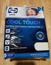 Sealy Fitted Elite Cool Touch Breathable Cooling Mattress Protector - Twin White