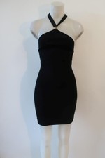 Womens Alice + Olivia Black Halter Dress S