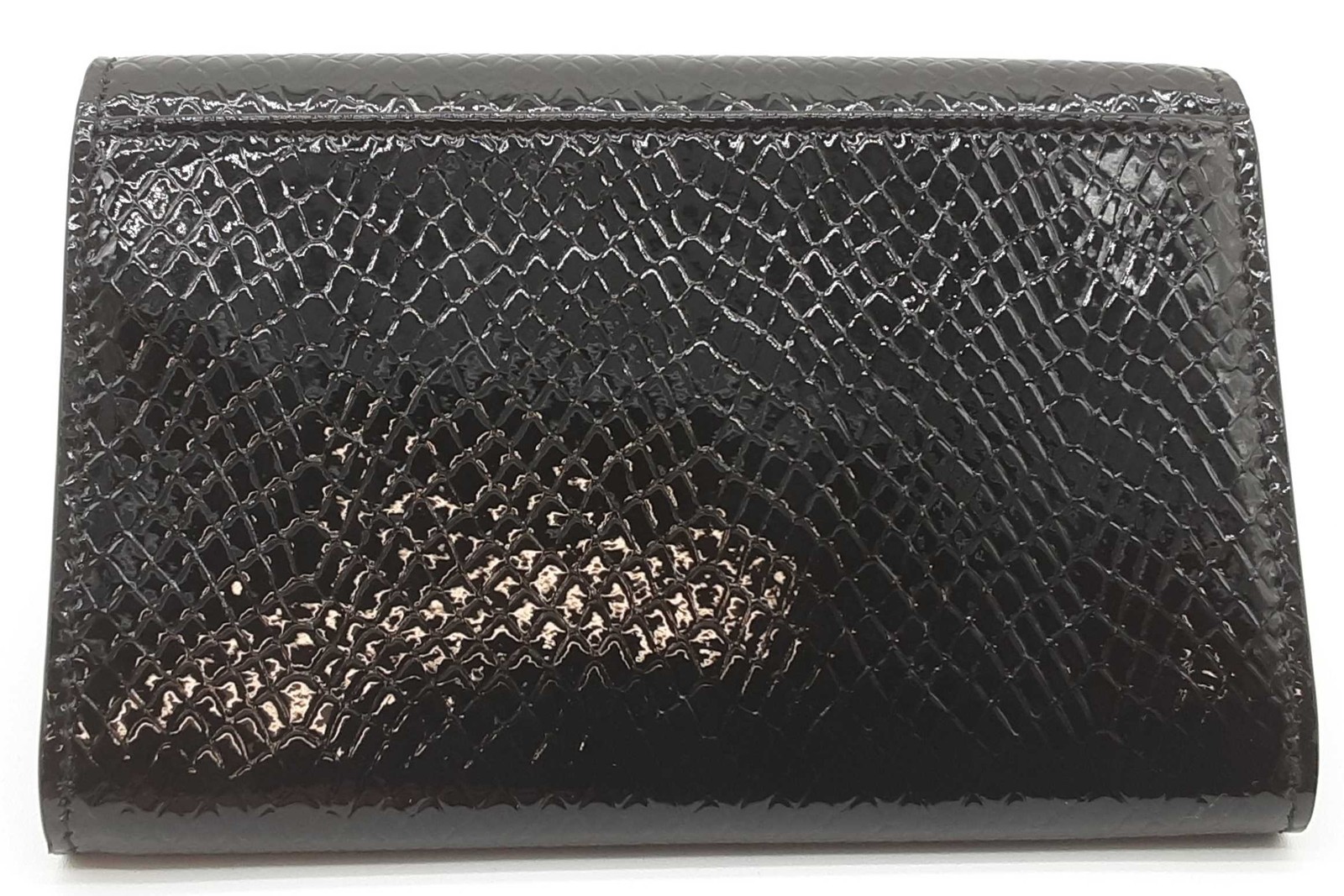 Saint Laurent Python Embossed Black Patent Leathe… - image 2