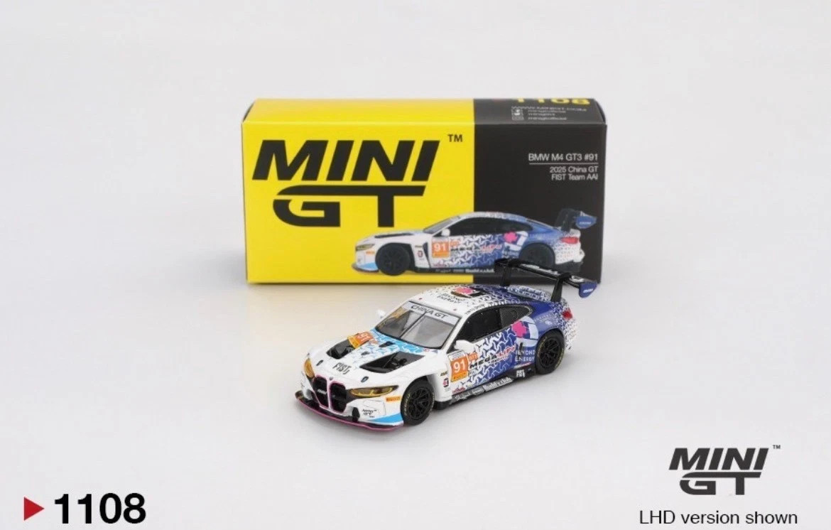 MINI GT MiniGT #1108 1/64 BMW M4 GT3 #91 FIST Team AAI 2025 China
