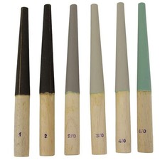 6pc Round Tapered Jewelry Sanding Sticks Set Ring Finishing 6 Grits 9-1/4"