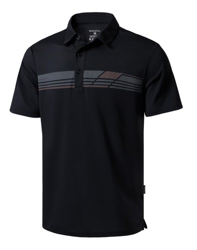 Men's Golf Shirts Dry Fit Moisture Wicking Performance Short Sleeve Collared ...