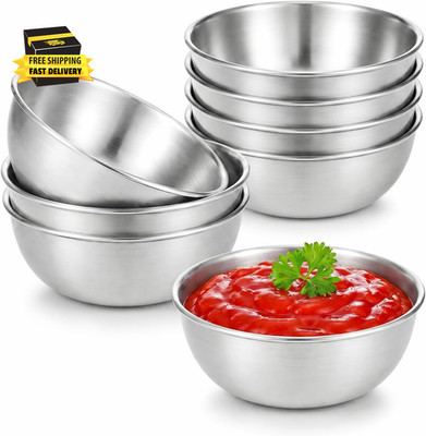 8PCS Small Dipping Bowls - Stainless Steel Sauce Condiment Cups, Mini Soy Sauce