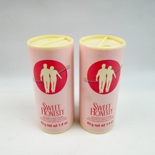 TWO Avon Sweet Honesty Shimmering Body Talc Powder Retired New 1.4 oz ea
