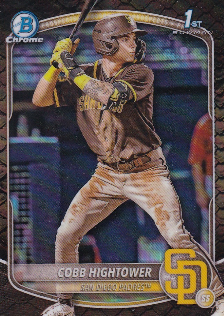 COBB HIGHTOWER BOWMAN CHROME PROSPECTS 1ST ROOKIE REPTILIAN REFRACTOR RC 2025
