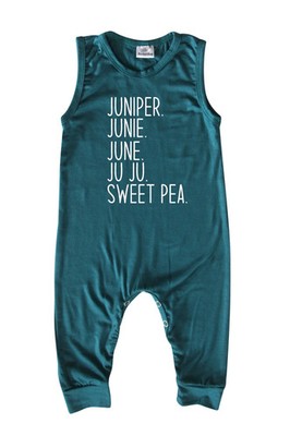 Personalized Nickname Silky Sleeveless Baby Romper for Boys and Girls