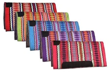 SADDLE PAD 32" x 32" x 1" Acrylic Top Felt Bottom Navajo Design Wear Leathers