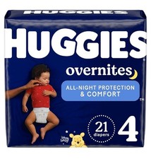 Huggies Overnites All-Night Protection  Comfort - Size 4 - 21 Diapers