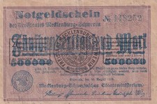 Schwerin - Staatsministerium - 500 Tausend Mark - &Uuml;dr. auf 100Mk- M&uuml;ller 4210W1c