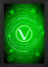 VeChain VET Framed Wall Art Poster Canvas Print Picture