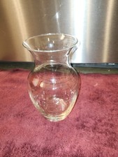 8" Clear Glass Flower Vase. 8 Inches Tall