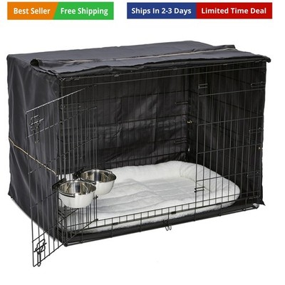 Double Door iCrate Starter Kit, 42-inch Dog Crate Bundle for Large Dogs, Incl...