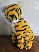 Vintage 1978 Dakin Tiger Plush 11" Stuffed Animal Yellow Black stripe Cat