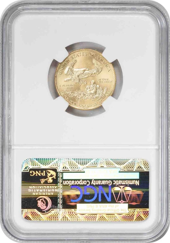 2010 $10 American Gold Eagle MS70 Early Releases NGC - Image 2 of 2