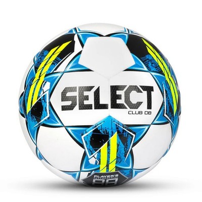 Select Club DB V22 Soccer Ball, White/Blue/Yellow, Size 4