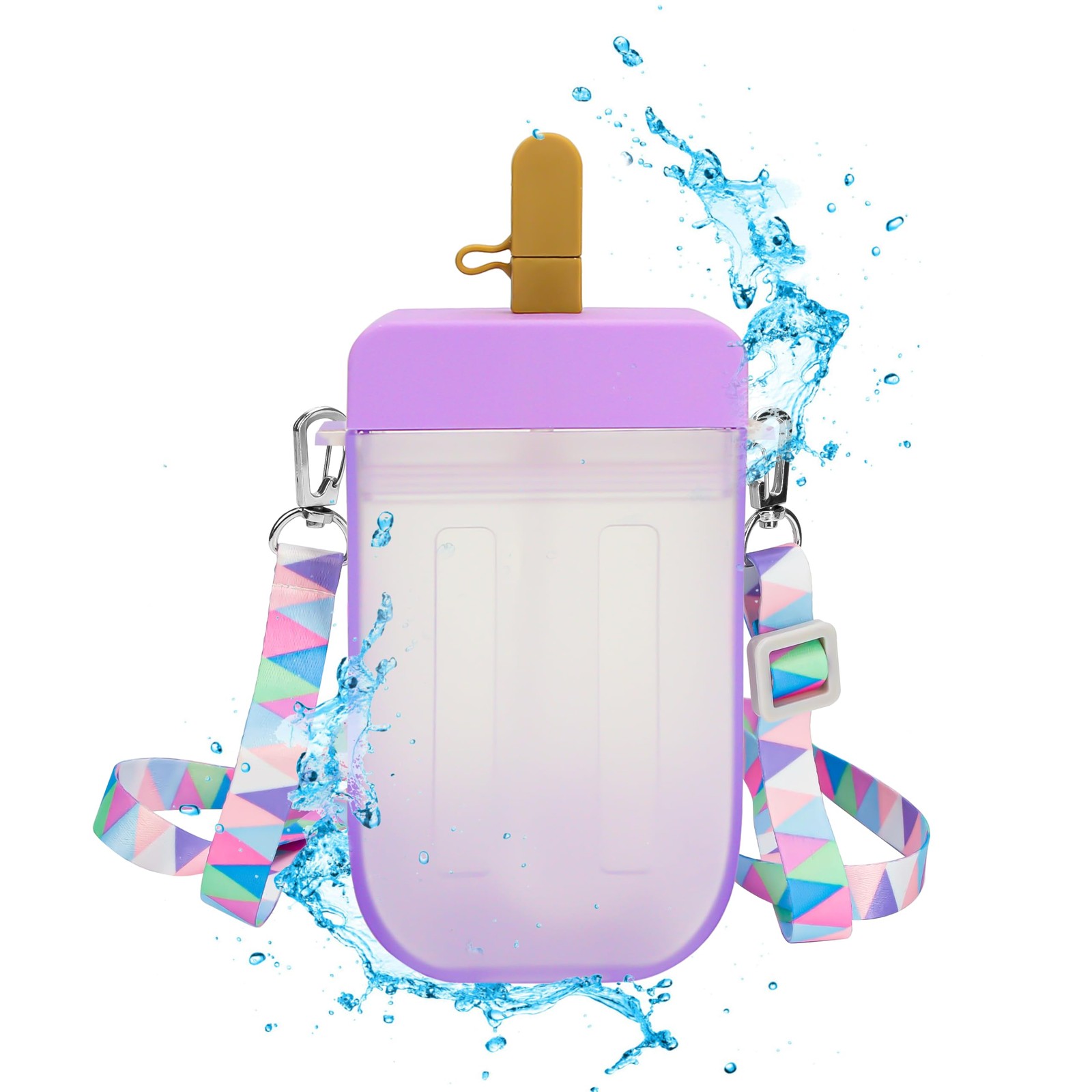 300ML Cute Water Bottle with Straw - Kawaii Creative Ice Cre