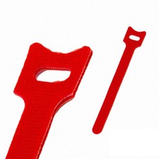 6 Inch Hook and Loop Reusable Strap Cable Cord Wire Ties 75 Pack Red