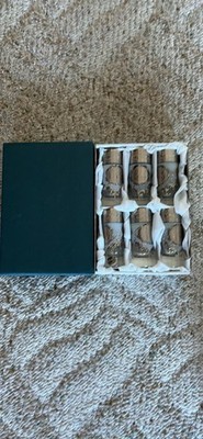 New Bohemian Crystal Shot Glasses with Silver Designs
