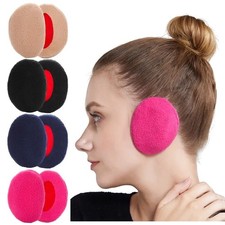 Bandless Earmuffs Ear Warmers Fleece Ear Covers Winter Ear Muffs Adults Unisex
