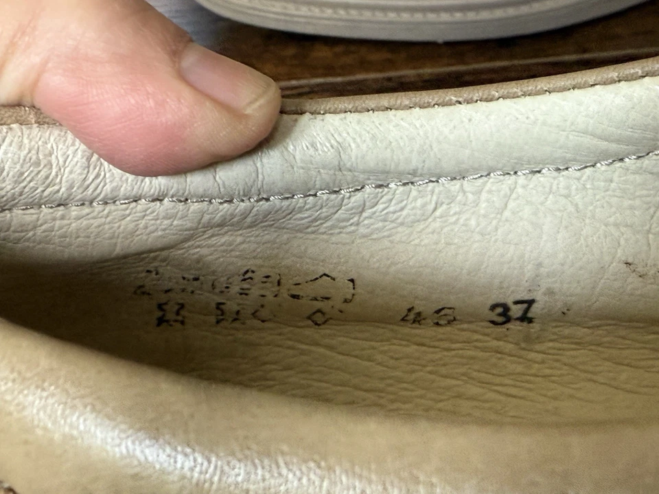 Zapatos mocasines de cuero para hombre Rohde talla 46. 13US. BEIGE como nuevo Foto 3 de 4