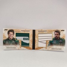 2024 Topps F1 Eccellenza Lance Stroll Fernando Alonso Dual Relic 1/1 Booklet