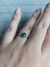 Schöner Ring 925 Silber mit echtem Malachit💚💫