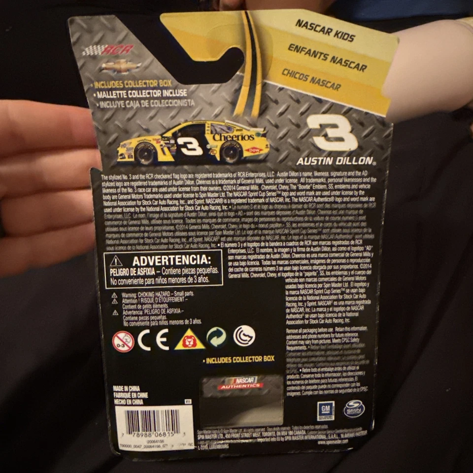 AUSTIN DILLON #3 Cheerios NASCAR Authentics Nascar Kids Diecast Foto 2 de 2