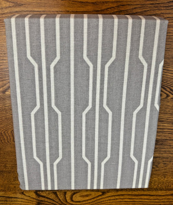 Bed Bath & Beyond Shower Curtain Auburn Gray White Geometric 72'' Cotton