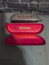 "CHROMETTA 10 GERMAN MADE CHROMATIC HARMONICA BY M. HOHNER Original Case. G2