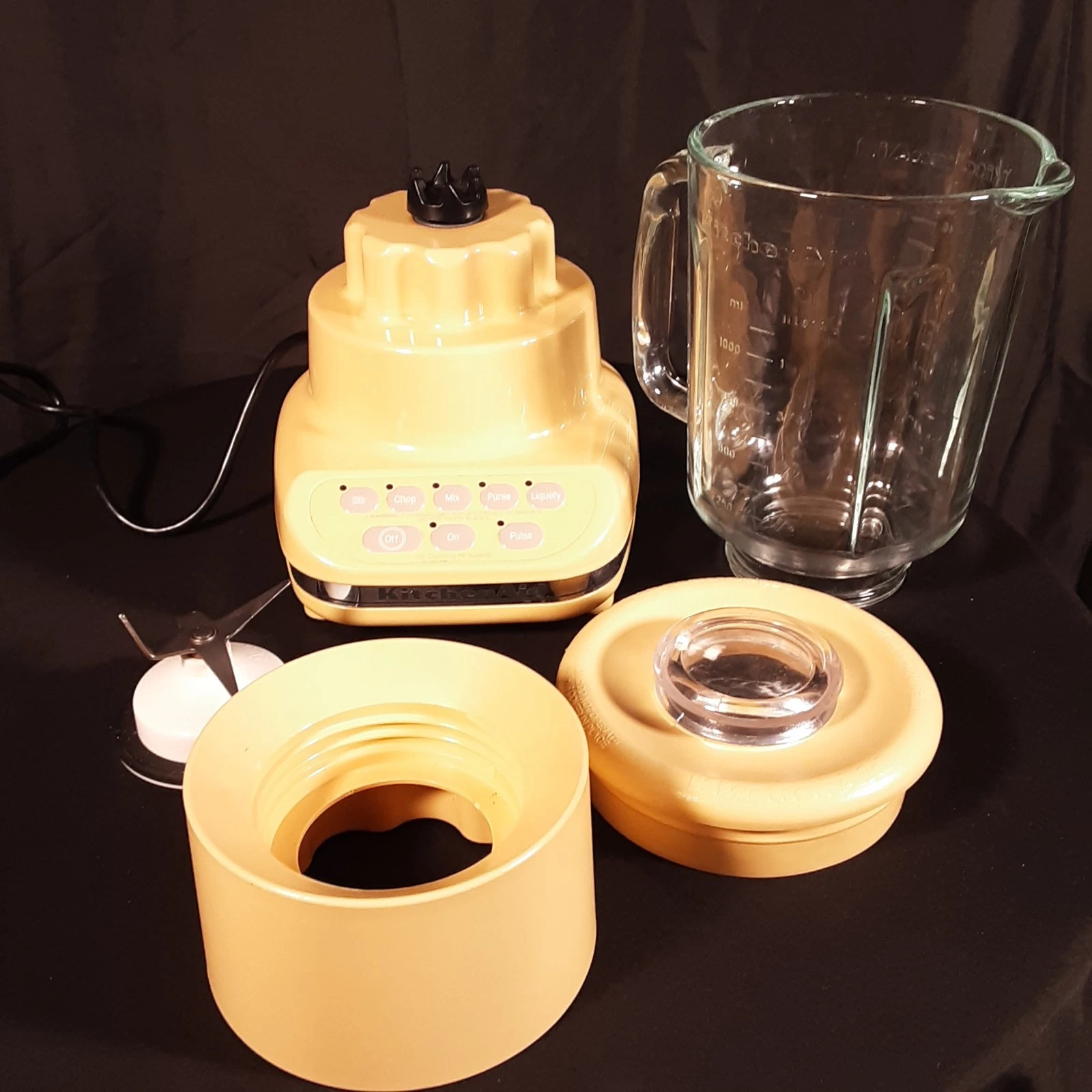 Vintage KitchenAid Ultra Power Blender 5 Speed KSB5MY4 Majestic Yellow HTF NICE