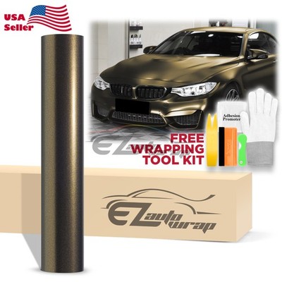 Premium Matte Metallic Satin Pearl Black Bronze Vinyl Car Wrap Sticker Decal