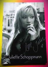 Juliette Schoppmann - Deutsche Musical-Sängerin - Karte mit Original-Autogramm