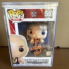 Funko Pop! WWE Kurt Angle Autographed Vinyl Figure #55 JSA WPP420051 +Protector