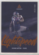 2019 Panini Luminance Lightspeed Orange 49/100 Deshaun Watson #LS5 0d4