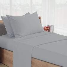 Non Sticky Cotton Premium Egyptian Cotton 4 Piece Cot Sheet Set 8 Deep Pocket