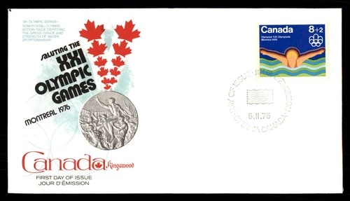 Mayfairstamps Canada FDC 1975 Swimmer XXI Olympic Games Medal First Day Cover aa