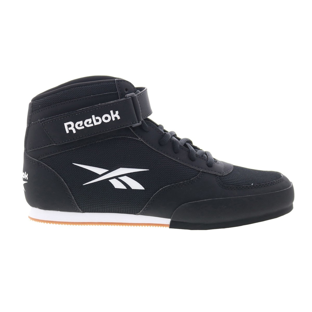 Reebok Boxing Mid Mens Black Synthetic Lace Up Athletic Boxing