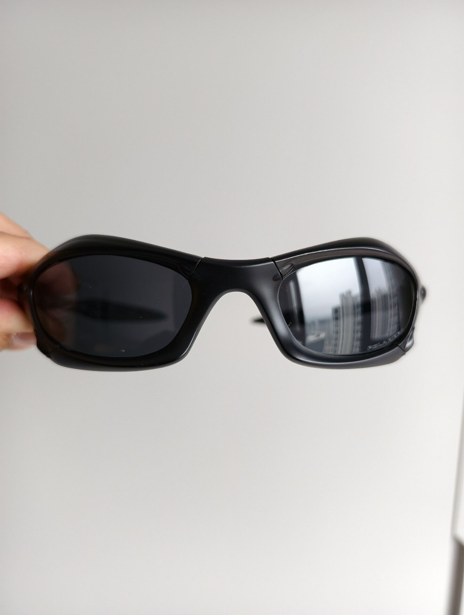 Vintage Y2K Oakley Splice Polarized Sunglasses Black Frame Black